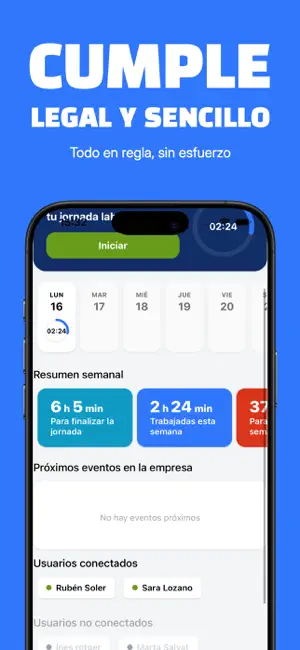 JornAda: Control horario screenshot 2