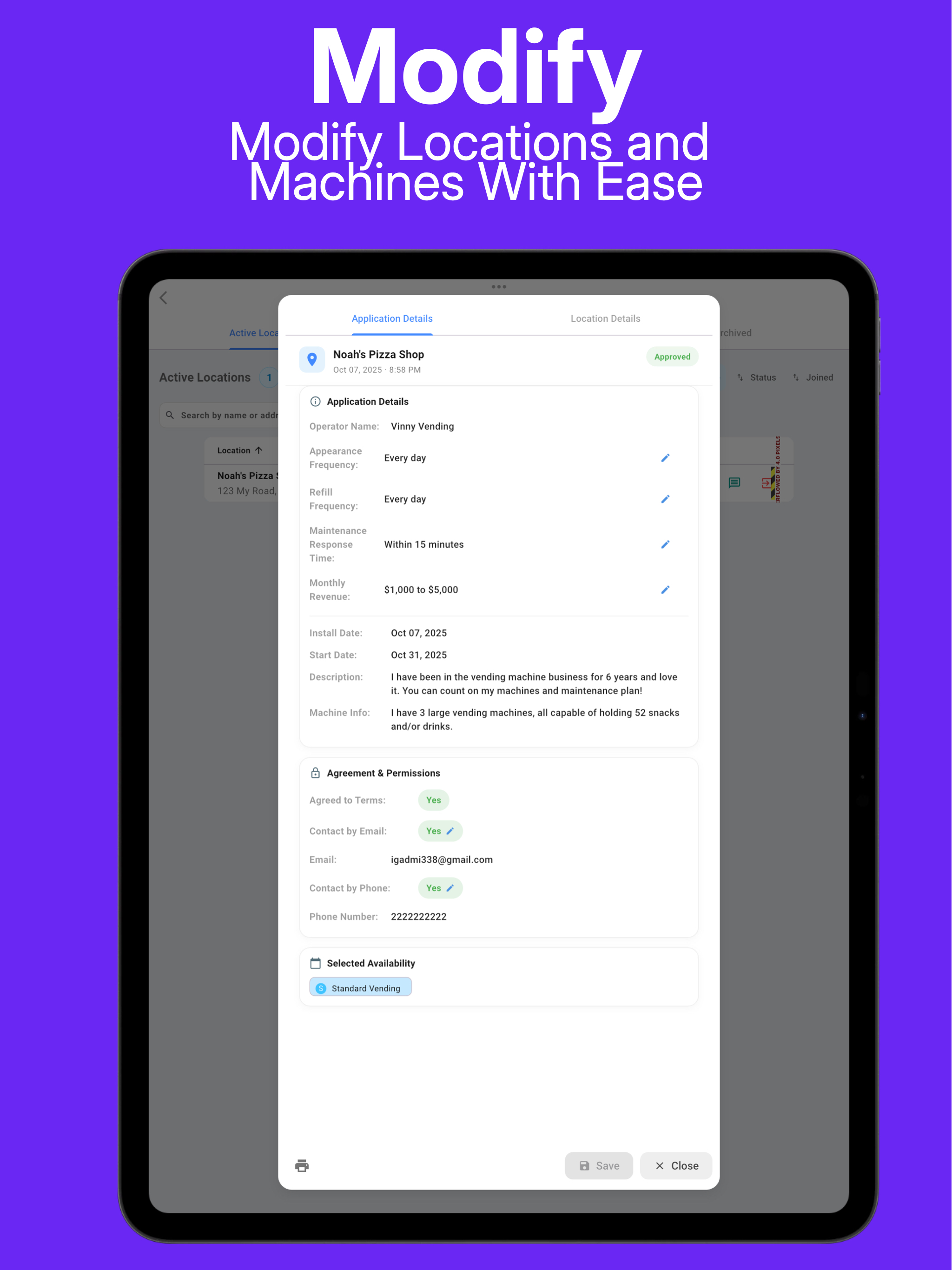 Venlease - Vending Machine Hub