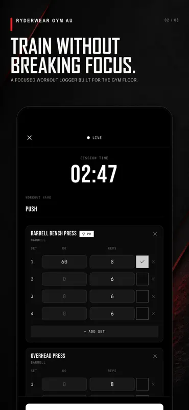 Ryderwear Gym AU screenshot 2 of 8