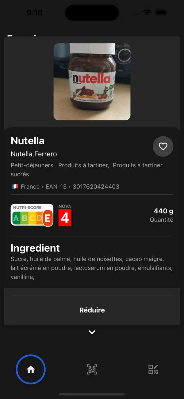 Screenshot #2 pour Qr Code Flash & nutriscore