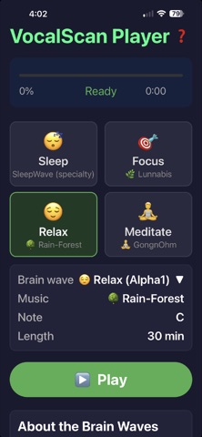 VocalScan Audio Player screenshot