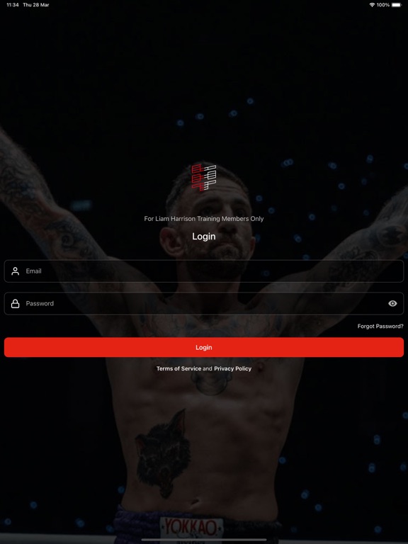 Liam Harrison Muay Thai iPad screenshot 1 - Health & Fitness app