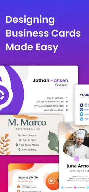 Business Card Maker: Generator screenshot 1