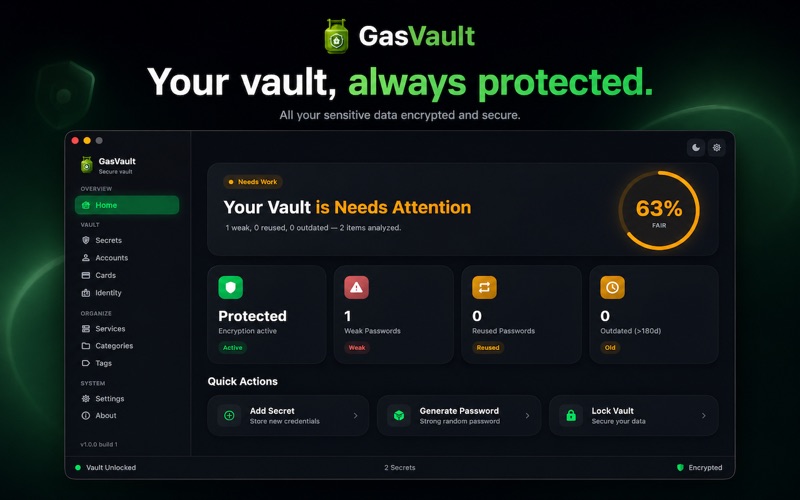GasVault screenshot