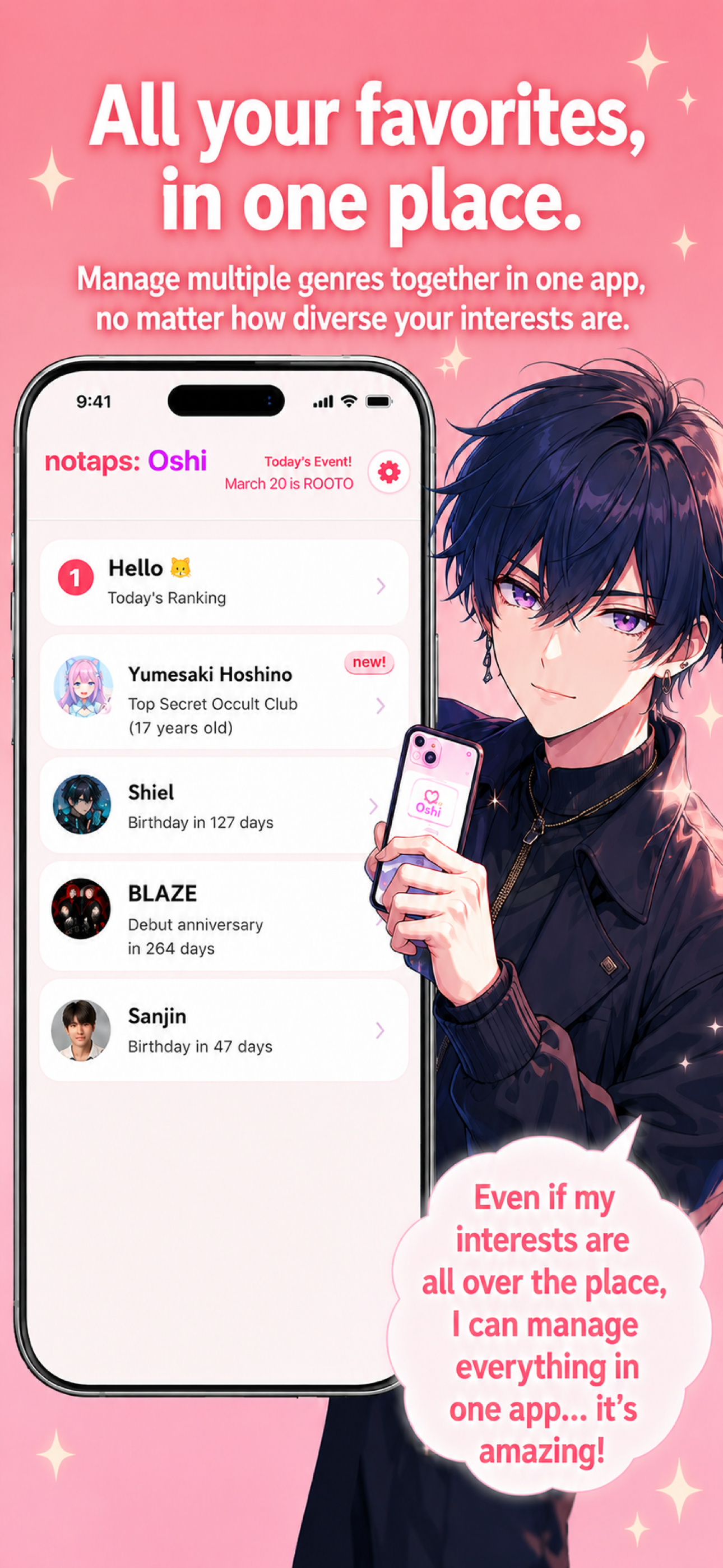 Oshi Fan Log: Idol Tracker screenshot 2