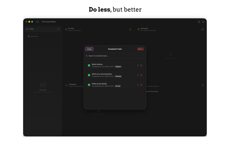 The Essentialist screenshot