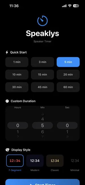 Speaklys: Presentation Clock screenshot 3