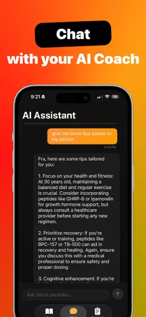 Personal Peptides App screenshot 2