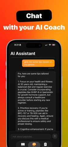 Personal Peptides App screenshot