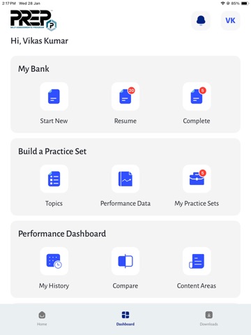 PREP Self-Assessments Program iPad screenshot