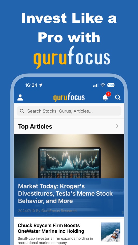 #1. GuruFocus (iOS) โดย: Cechan Tian