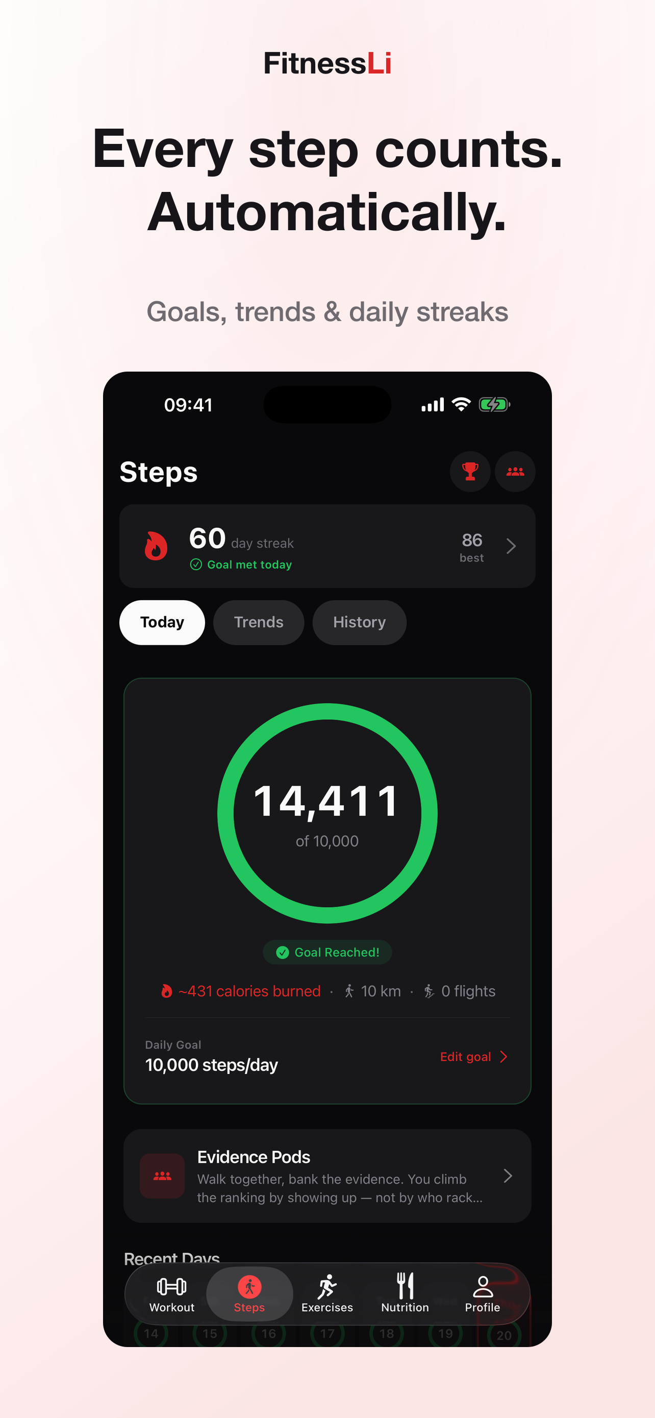FitnessLi: Workout & Calories screenshot 7