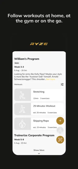 RYZE Personal Training App screenshot 3