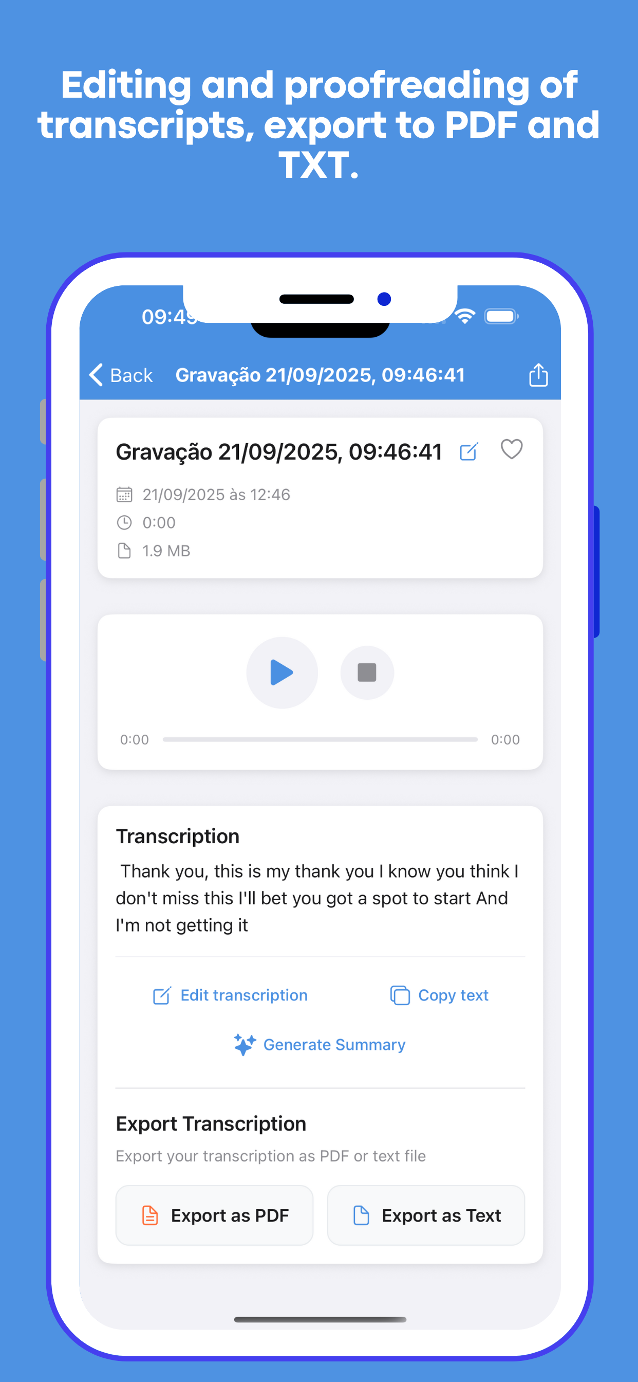 Smart Voice Transcription