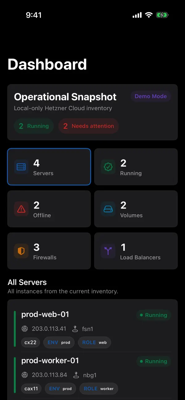 Screenshot #1 pour HCloud Pocket