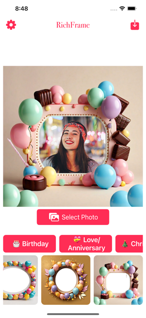 ‎RichFrame Birthday Photo Frame Screenshot