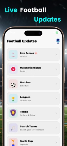 Sports All Live Football Score iPhone screenshot