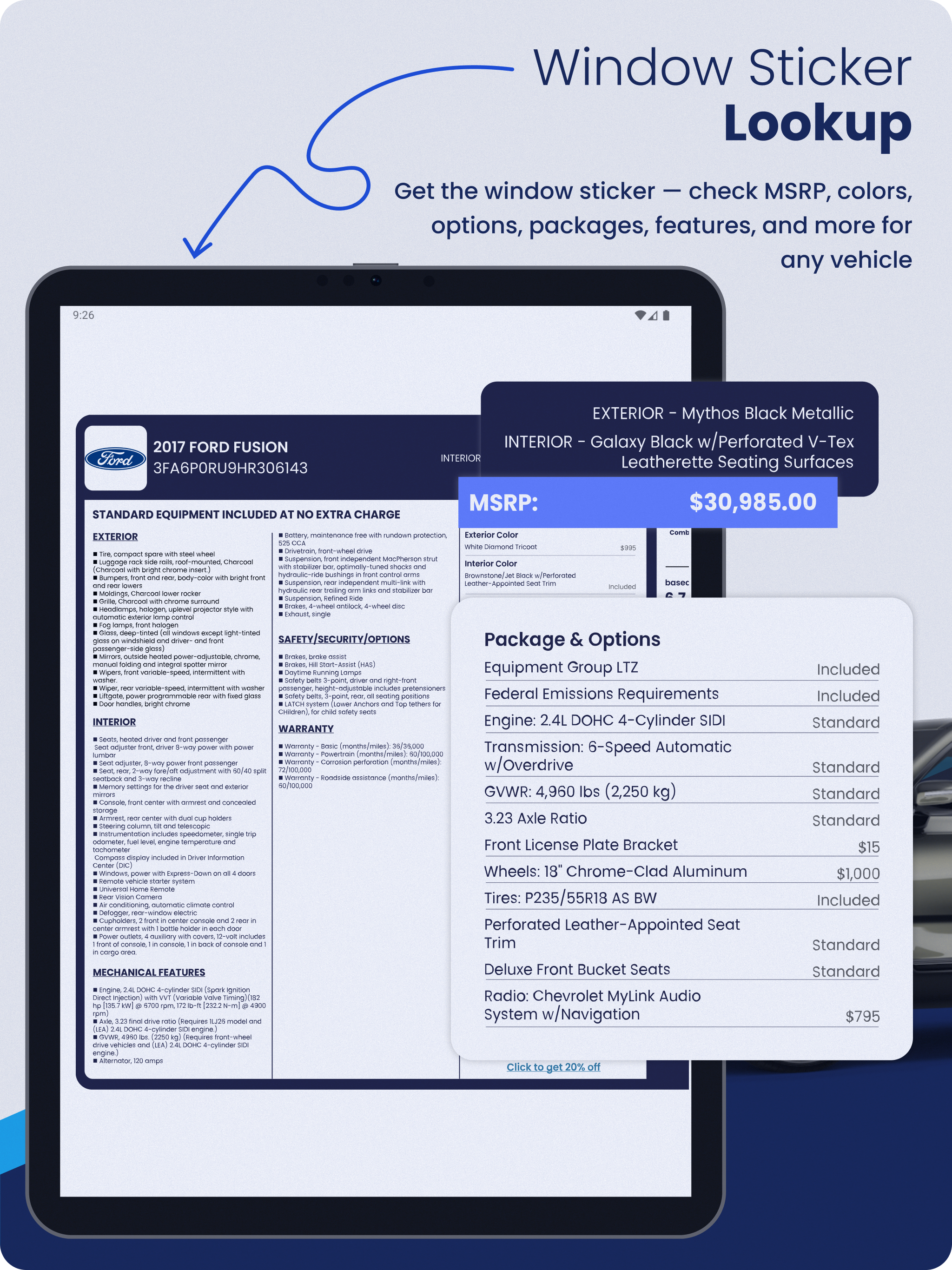 VIN decoder & Window Sticker