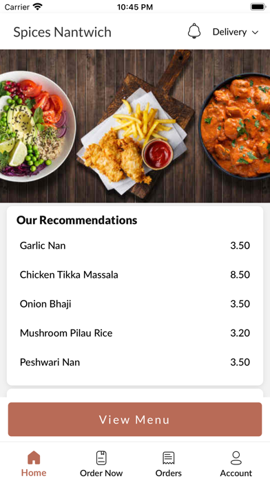 Spices Nantwich. Screenshot