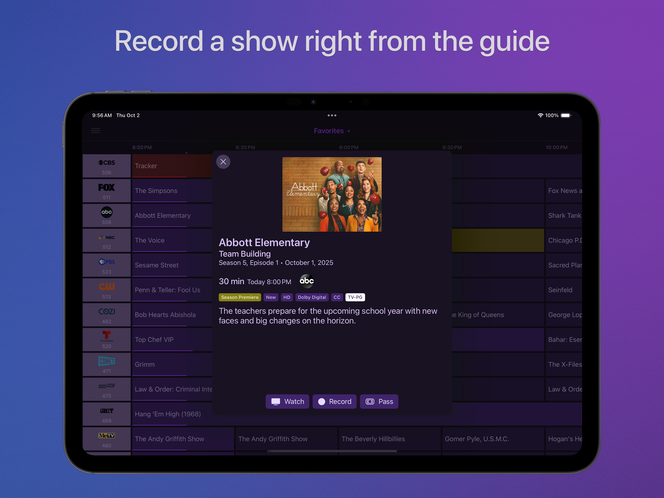 Channels: Whole Home DVR