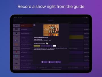 Channels: Whole Home DVR iPad screenshot