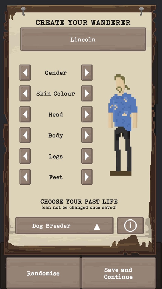 #1. The Wanderer: Post-Nuclear RPG (iOS) โดย: Jamie Parish