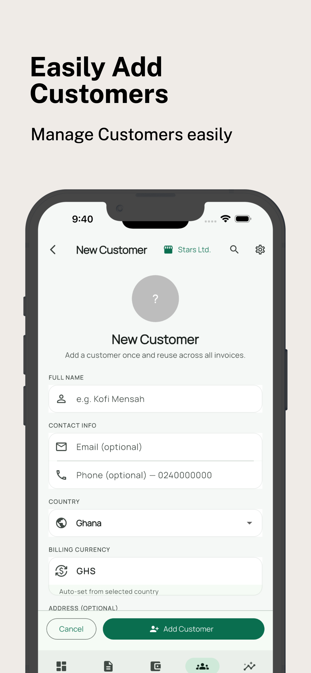 SikaKasa: Invoice & Accounting