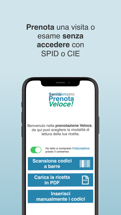 Sanità km zero PrenotaVeloce! Screenshot