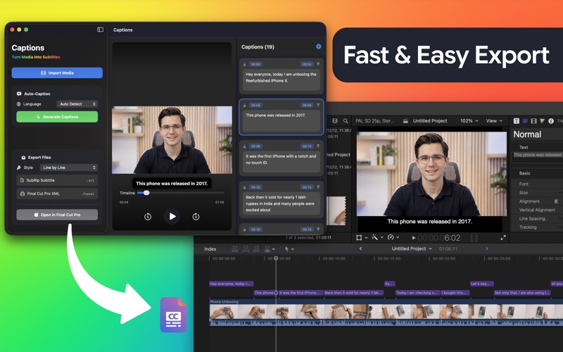 Captioner for Final Cut Pro screenshot