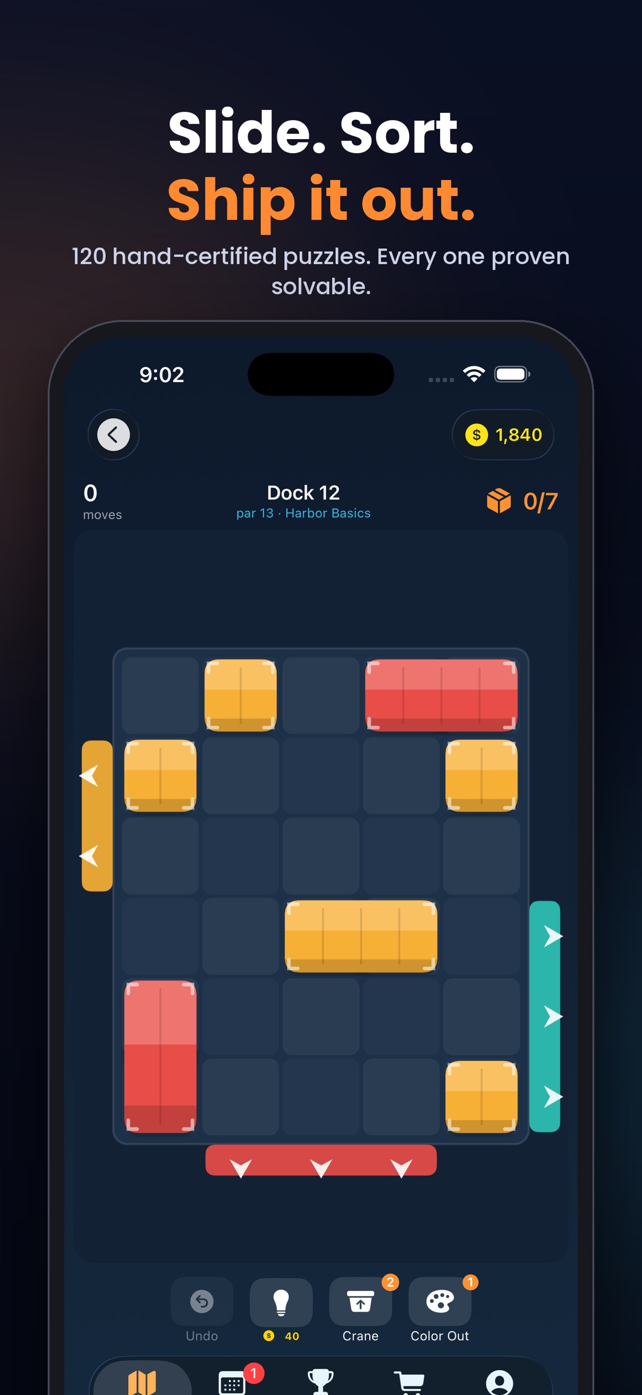 Screenshot 1 of Dock Rush: Color Sort