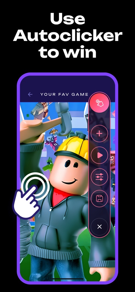 AutoClicker - Auto Scroll: OP - L'app offre un pannello di controllo intuitivo sul lato destro per impostare azioni rapide, come indicato dal punto di clic simulato, migliorando l'esperienza di gioco.