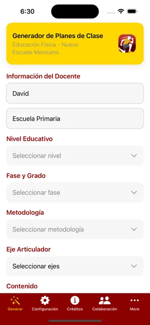 Docente EF screenshot 2