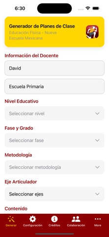 Docente EF screenshot