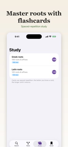 Word Radicals: Latin & Greek iPhone screenshot