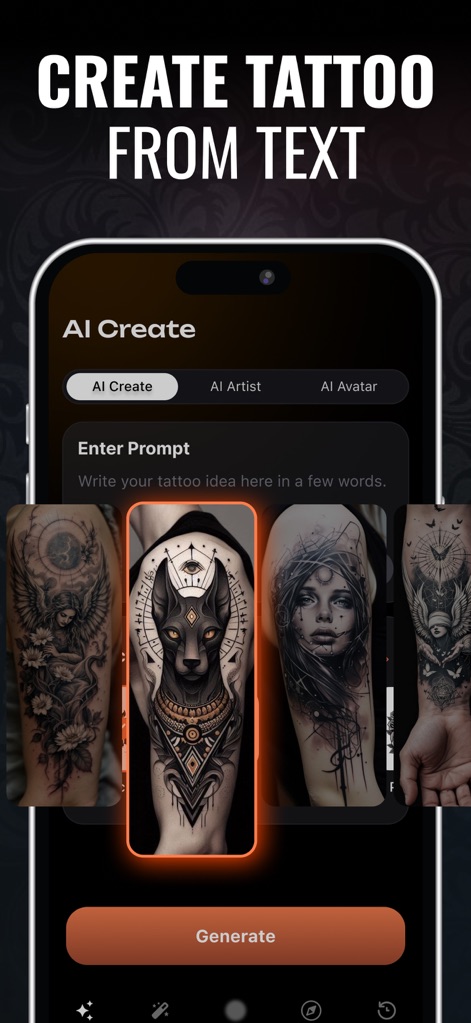 Tattoo Generator - AI Tattoo - Graphics & Design App | MWM