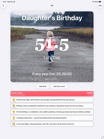 Countdown List - Days Matter iPad screenshot
