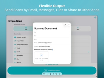 Simple Scan • Quick Scanner iPad screenshot