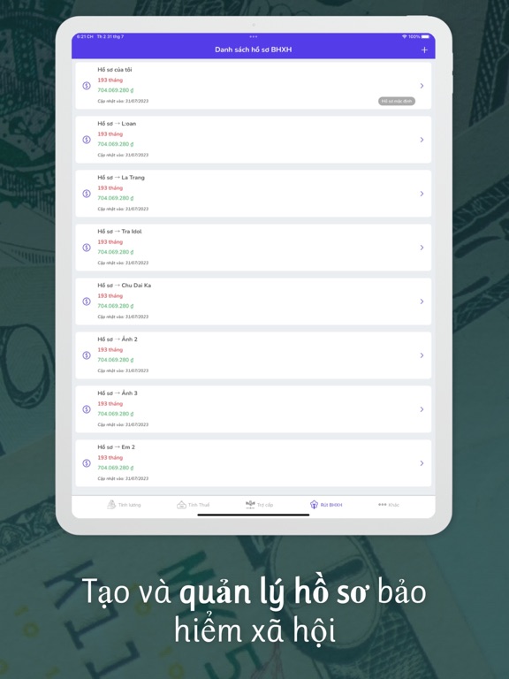 Thuế thu nhập cá nhân 2026 iPad screenshot