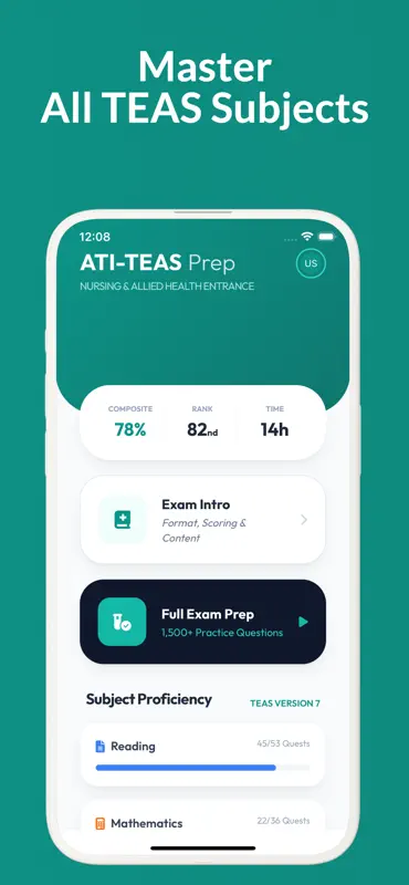 ATI TEAS Mastery screenshot 1 of 5