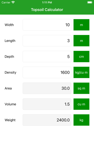 Screenshot #1 pour Topsoil Calculator Pro