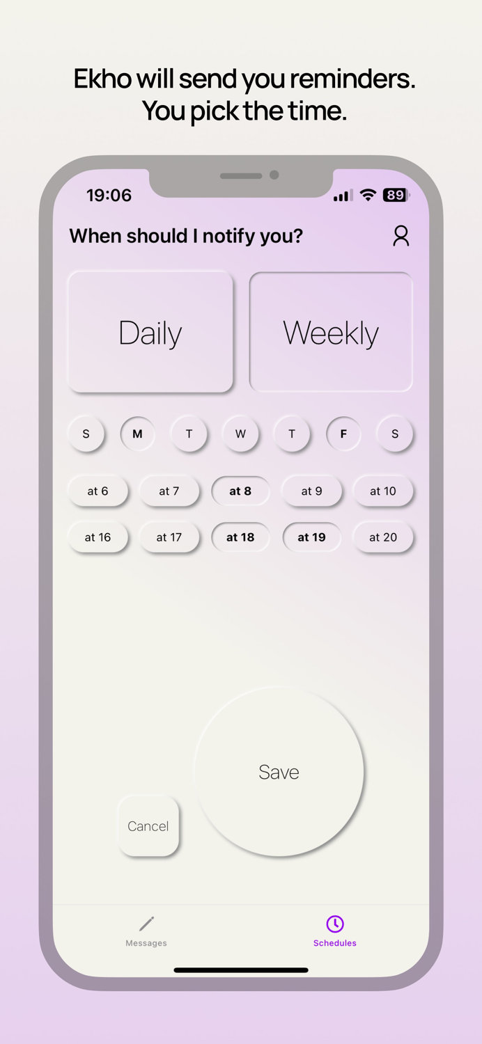 Inscribe the message, ekho