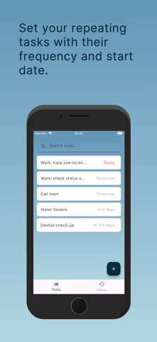 Tasks in a loop screenshot