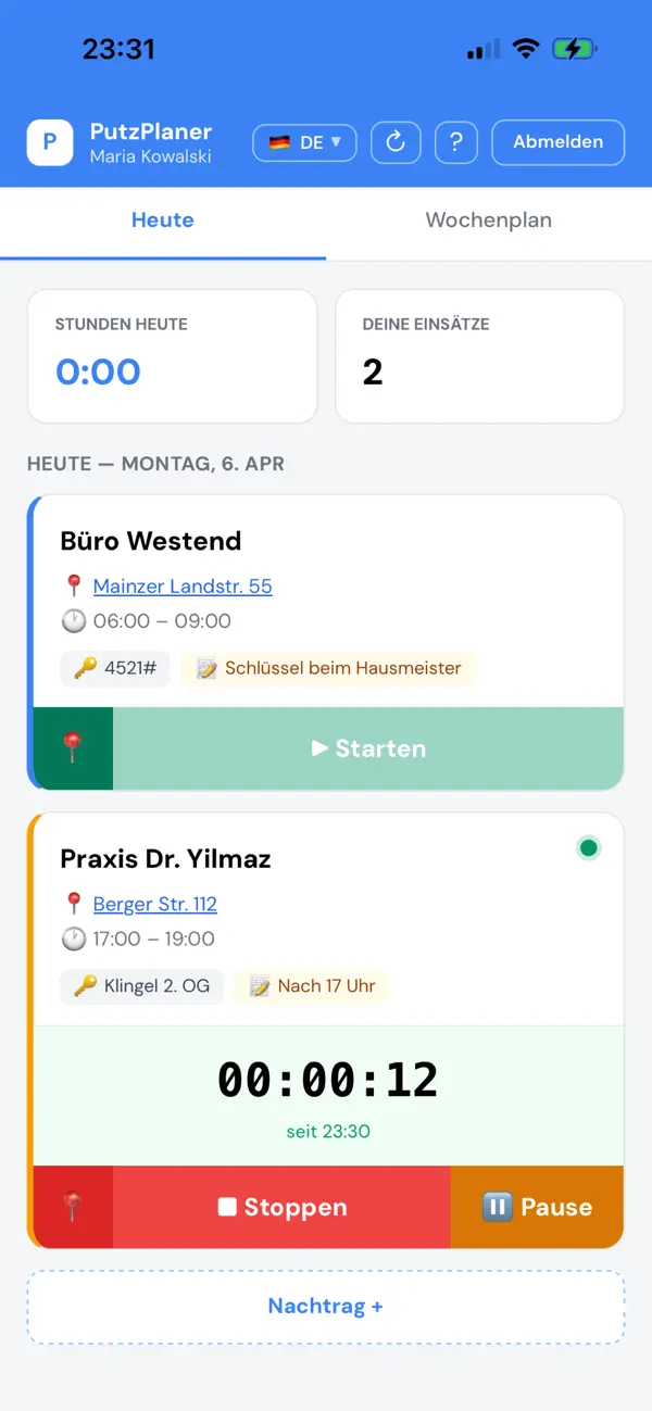 Screenshot #2 pour PutzPlaner