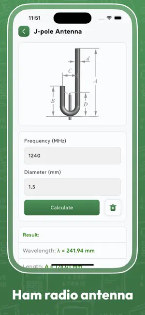 Dipole calculator screenshot 2