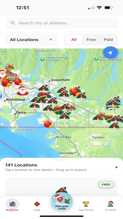 Christmas Light Map screenshot