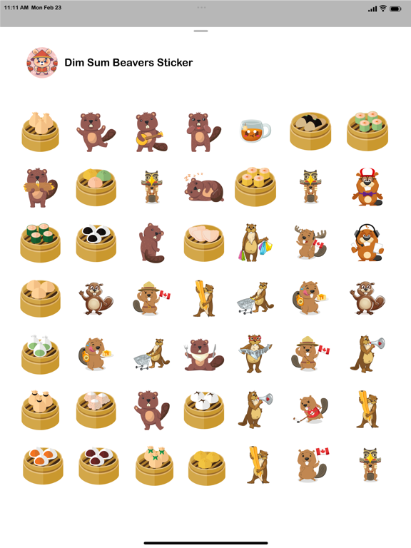 Screenshot #5 pour Dim Sum Beavers Stickers