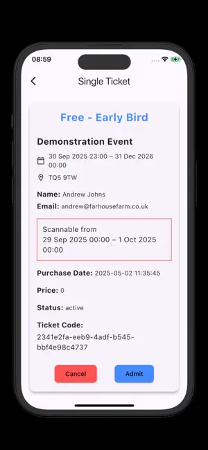 MYE Ticket Scanner screenshot 4
