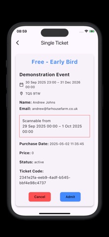 MYE Ticket Scanner Screenshot 4 of 7