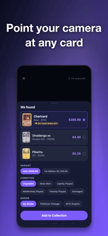 Card Scanner: TCG Value Log Screenshot 2 of 5