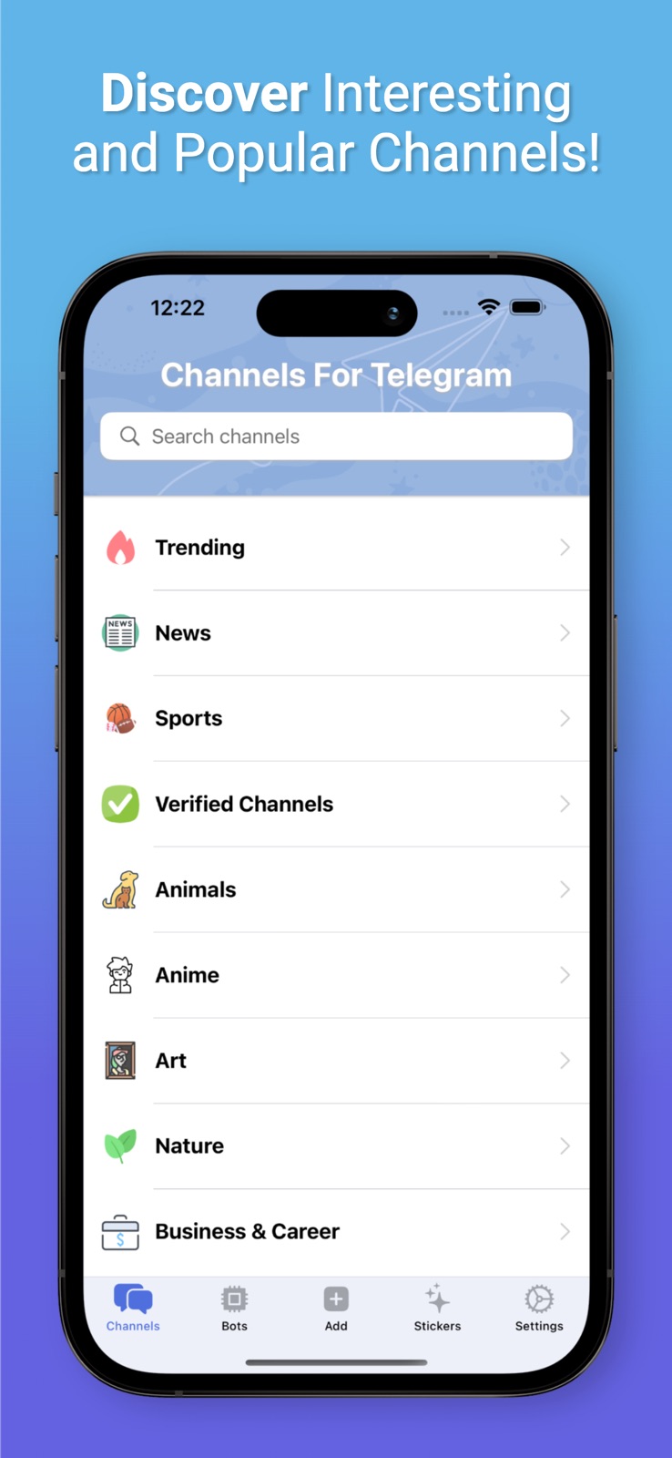Channels & Groups For Telegram iphone screenshot 1
